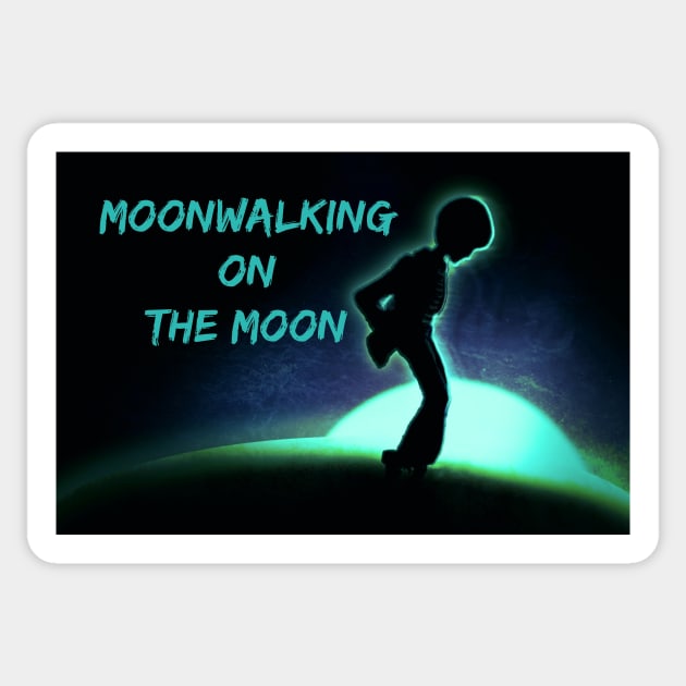 Radar - Moonwalking on the Moon Sticker by SandiaOFC